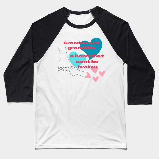 Grandma and grandkids Baseball T-Shirt by Lili's Designs